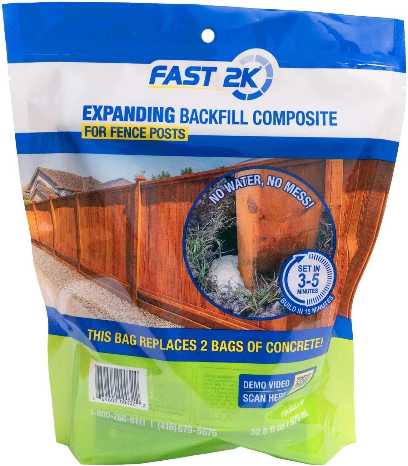 Fast 2K Fence Post Mix, Concrete Alternative for Fence & Mail Post Installs (1)