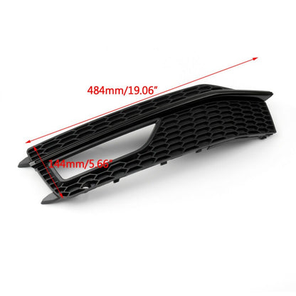 1x Left Bumper Fog Light Lamp Cover Grille Grill For Audi A4 S-line S4 13-15 USA
