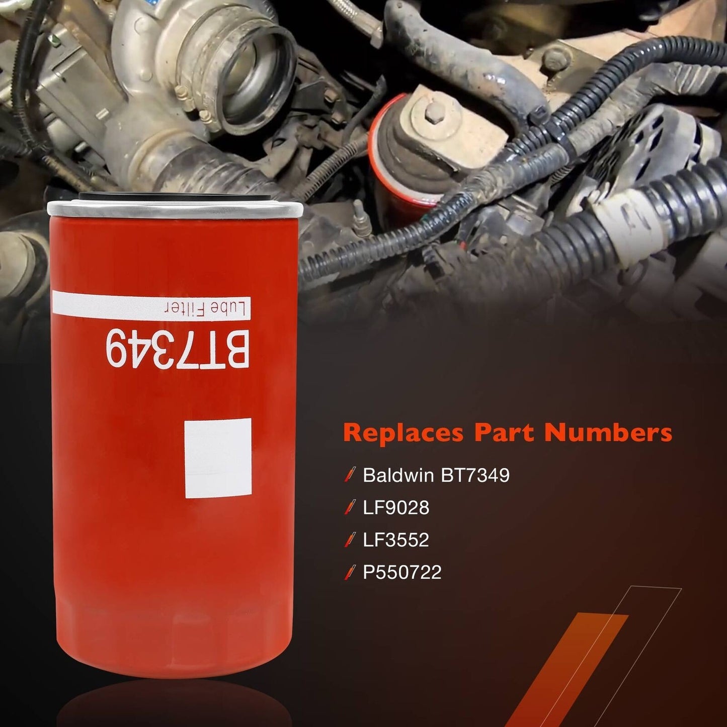 6X BT7349 Diesel Oil Fuel Filter For Dodge Ram 2500 3500 Cummins 5.9L 6.7L 8.3L
