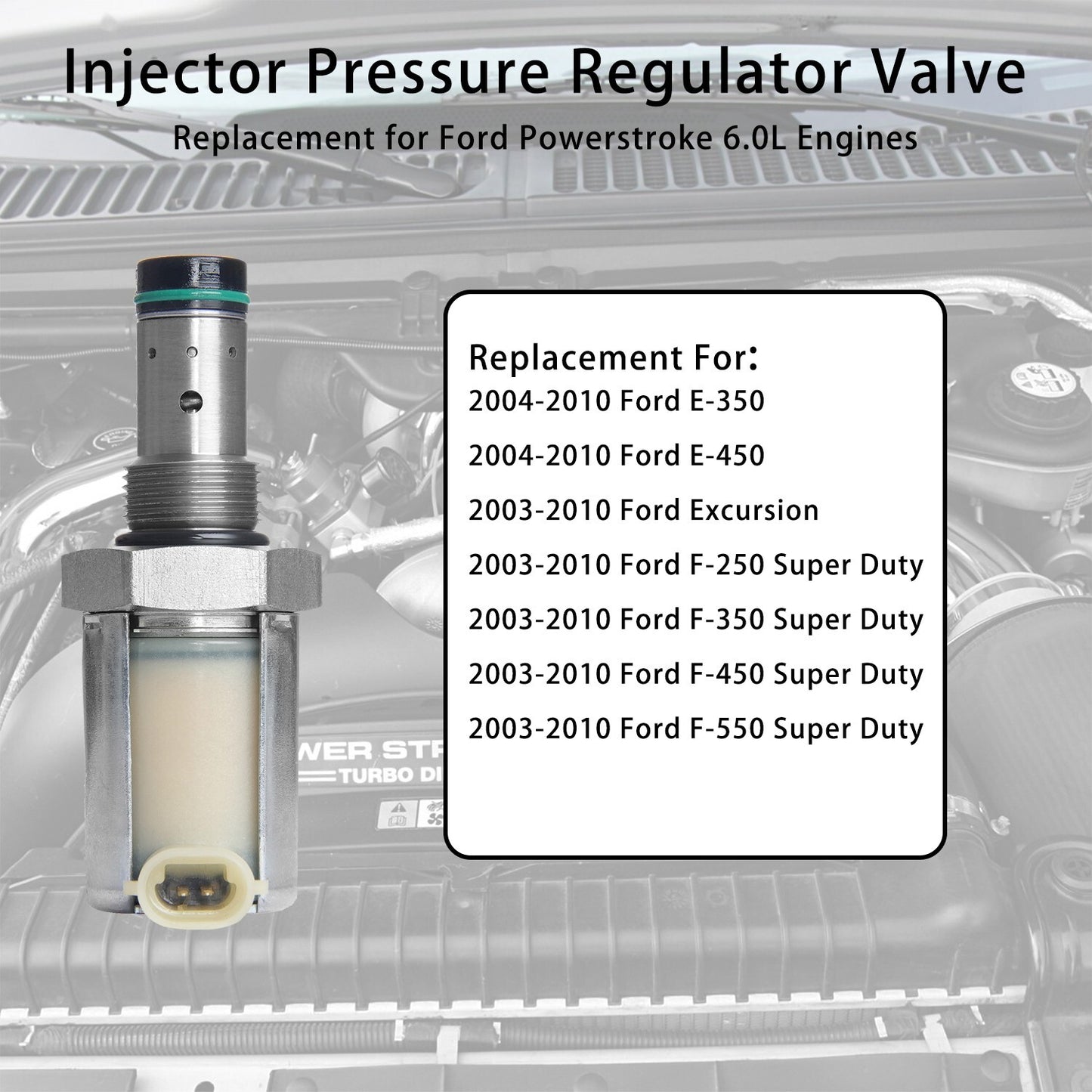 6.0 IPR Valve w/ ICP Control Sensor & Pigtail for 2003-2010 F250 F350 F450 F550