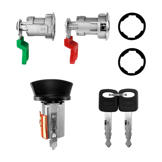 Solid Spare Door Lock Cylinders & Ignition Switch w/ Keys for 1996-2008 Ford E150/250/350