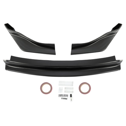 Solid Spare For 2006-2009 350z Z33 Unpainted NS Style Pu Black Front Bumper Lip Spoiler Chin
