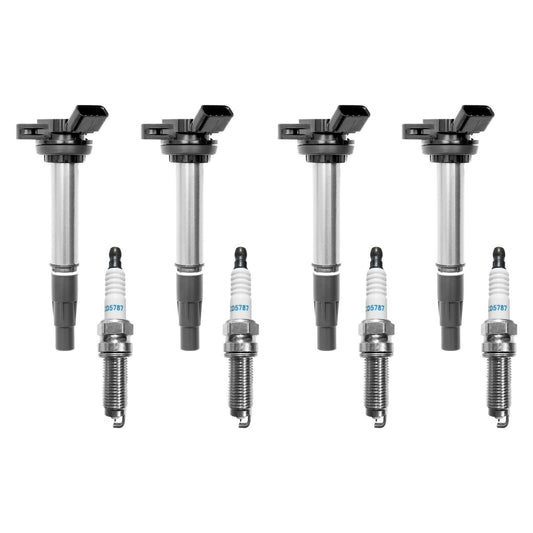 Solid Spare 4x UF596 Ignition Coil & Spark Plugs Pack for Toyota Corolla Prius Lexus 1.8L