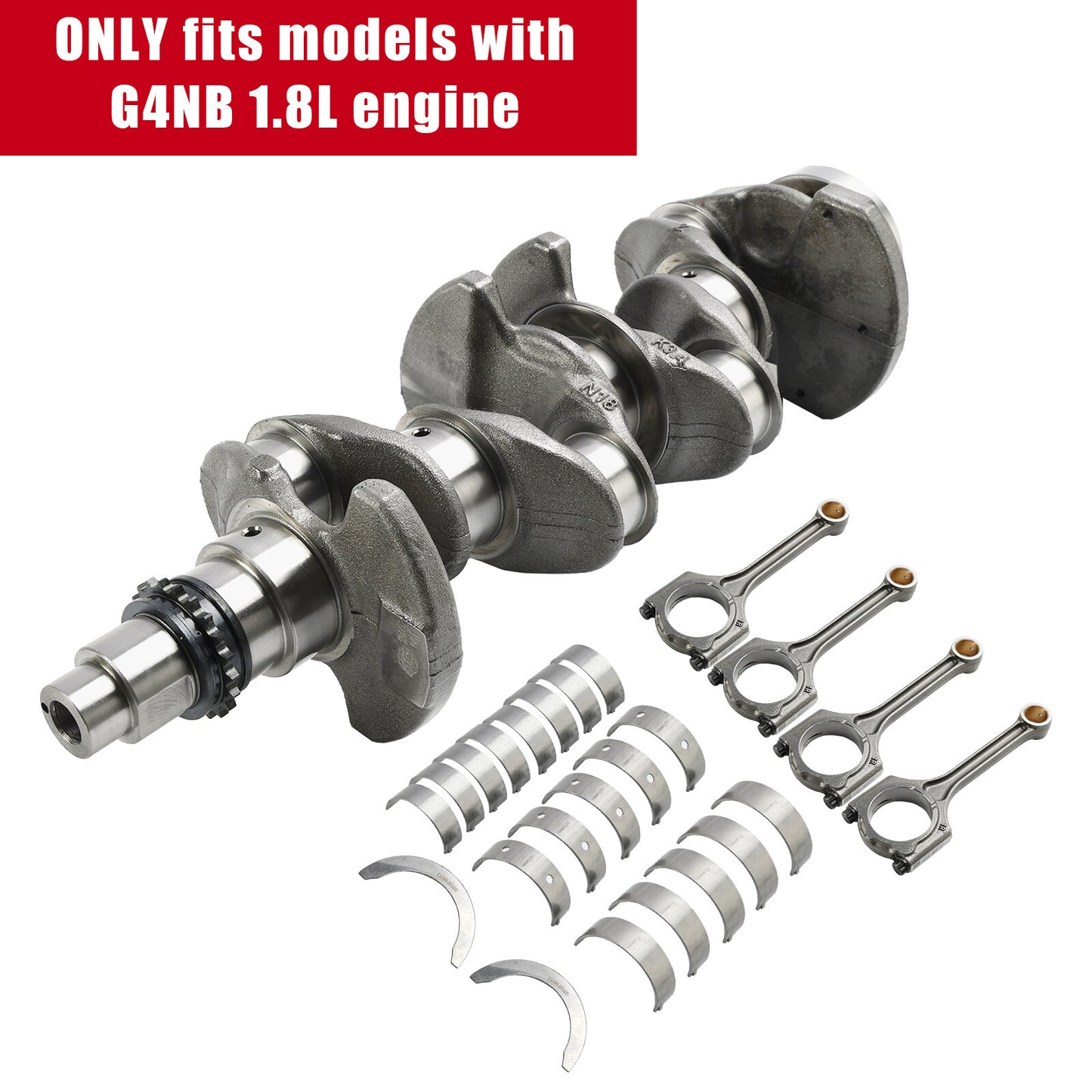 G4NB 1.8L Engine Crankshaft & Rods & Bearings Set for Hyundai Elantra Forte KIA