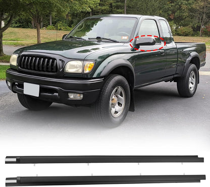 2X Front Weatherstrip Door Window Moulding Trim Seal Set For 95-04 Toyota Tacoma