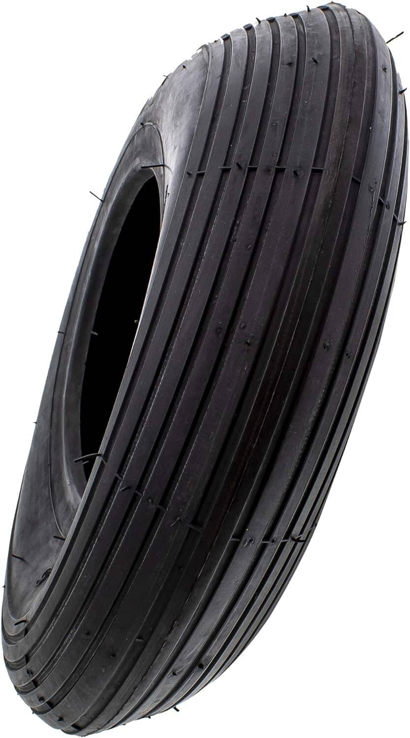 Solid Spare Oregon 58-011 Tire 400-6 Wheelbarrow Rib Thread 2 Ply Tubeless Replacement