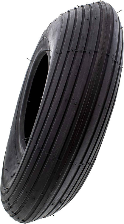 Solid Spare Oregon 58-011 Tire 400-6 Wheelbarrow Rib Thread 2 Ply Tubeless Replacement