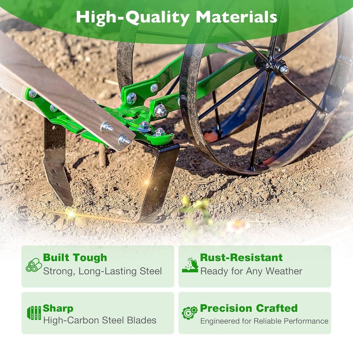 Wheel Hoe Sweeps Heavy-Duty Weeding Blades For Hoss & Planet Jr. Push Cultivator