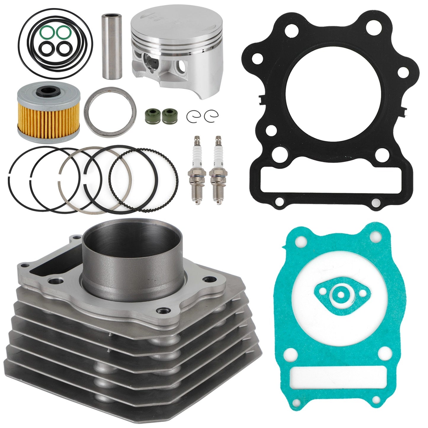 COMPLETE TOP END CYLINDER KIT FOR HONDA ATV TRX 300 FOURTRAX, FW 1988-2000