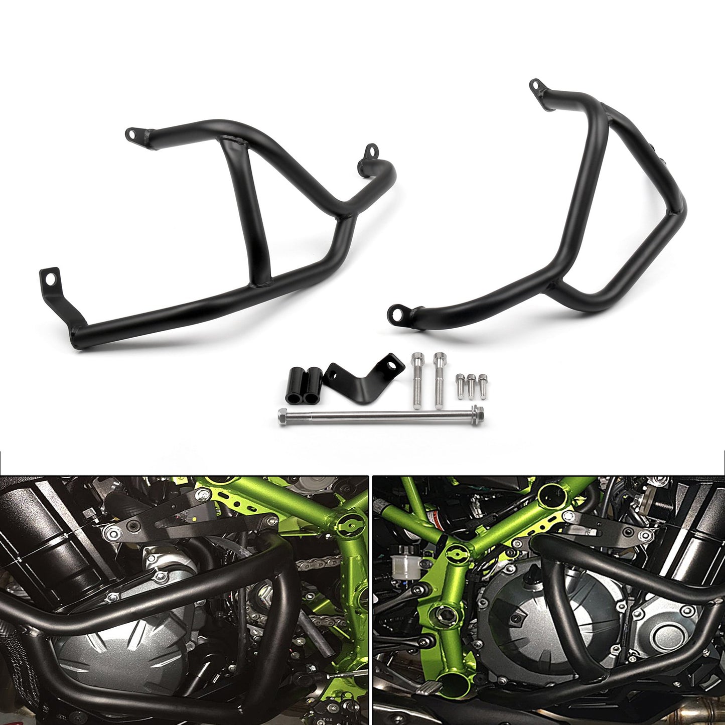 NEW Engine Guards Set Frame Sliders Protector Crash Bars fit For Z900 2017 Black