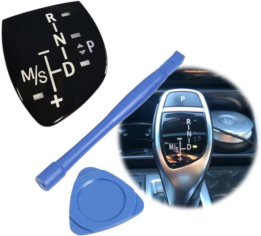 Black Gear Shifter Knob Panel Cover Sticker Trim For BMW F01 F10 F15 F30 F35