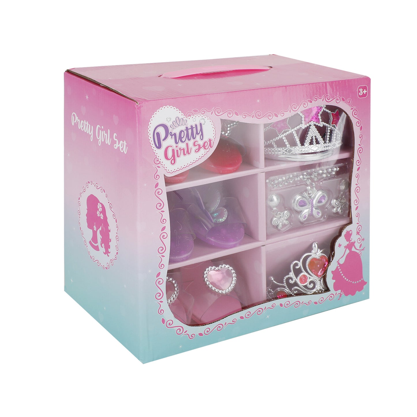 Dress Up Princess Dress Up Heels Jewelry And Tiaras Toys For Little Girls Kids