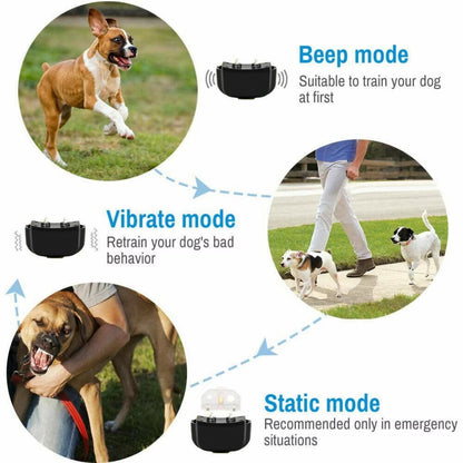 Dog Shock Training Collar Rechargeable LCD Electric Remote Control For 330 Yards