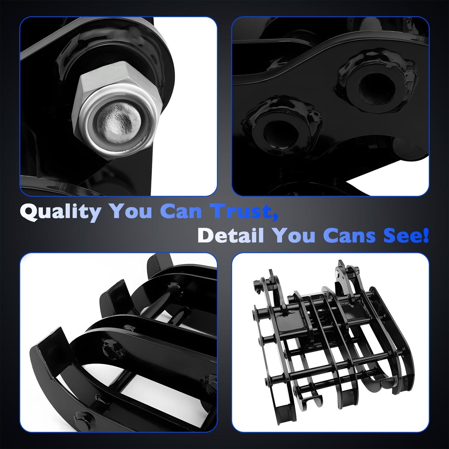2-Pin Mini Excavator Grabber Attachment For 0.8-1.8 Tons Excavator Most Models