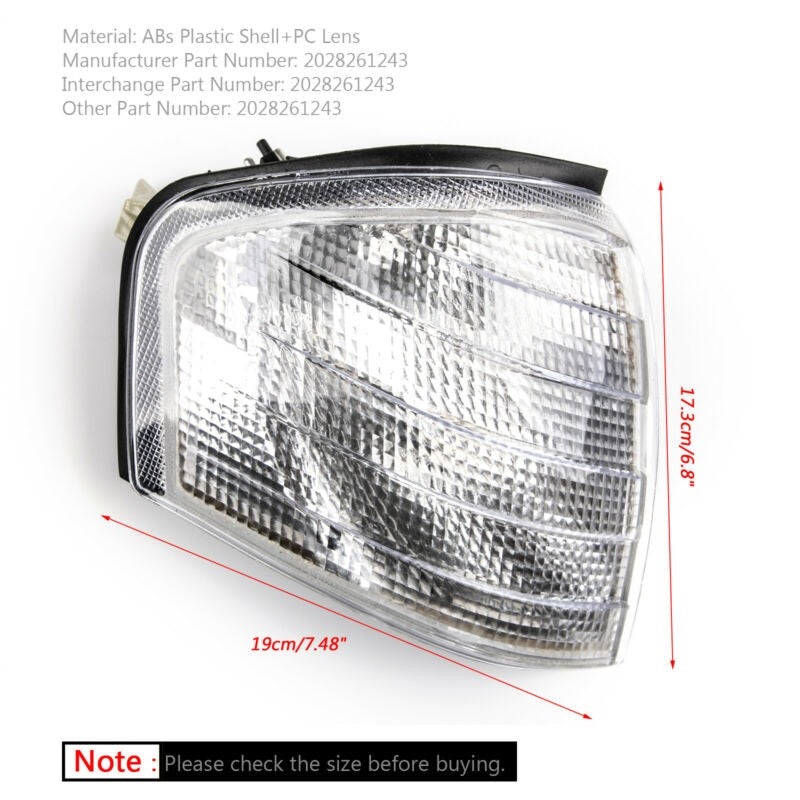 Right Corner Lights Turn Signal Lamps For Mercedes Benz C Class W202 1994-2000