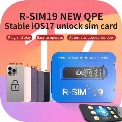 R-SIM 19 NEW QPE Stable IOS17 Unlock SIM Card for iPhone 15/14 Pro MAX 13 Pro 12