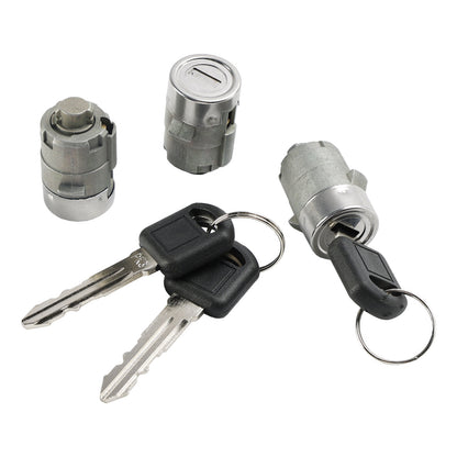 Ignition Switch Cylinder & 3 Door Lock Set W/2 Keys For Suburban Tahoe 98-99 US