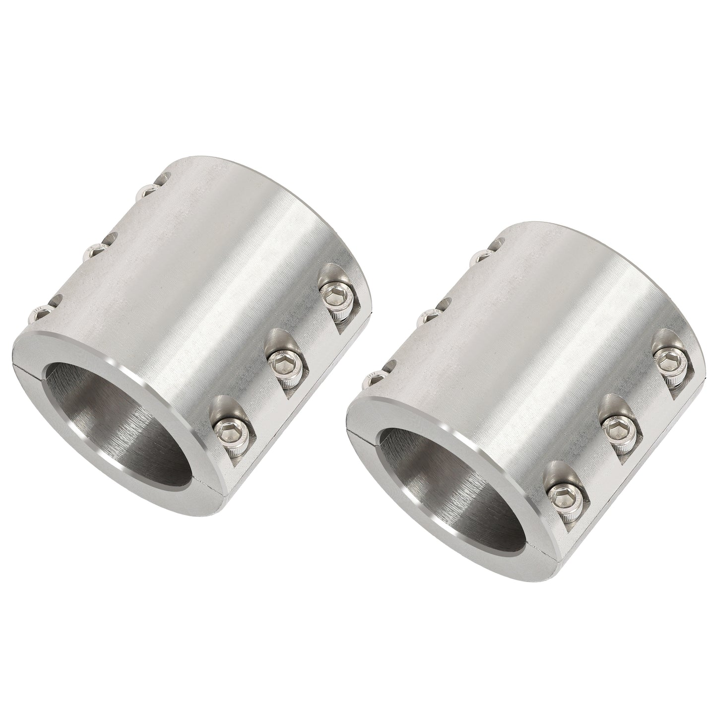 Solid Spare 2Pcs Universal 2" Inch OD Size Tube Clamps Roll Cage Mount Cage Long