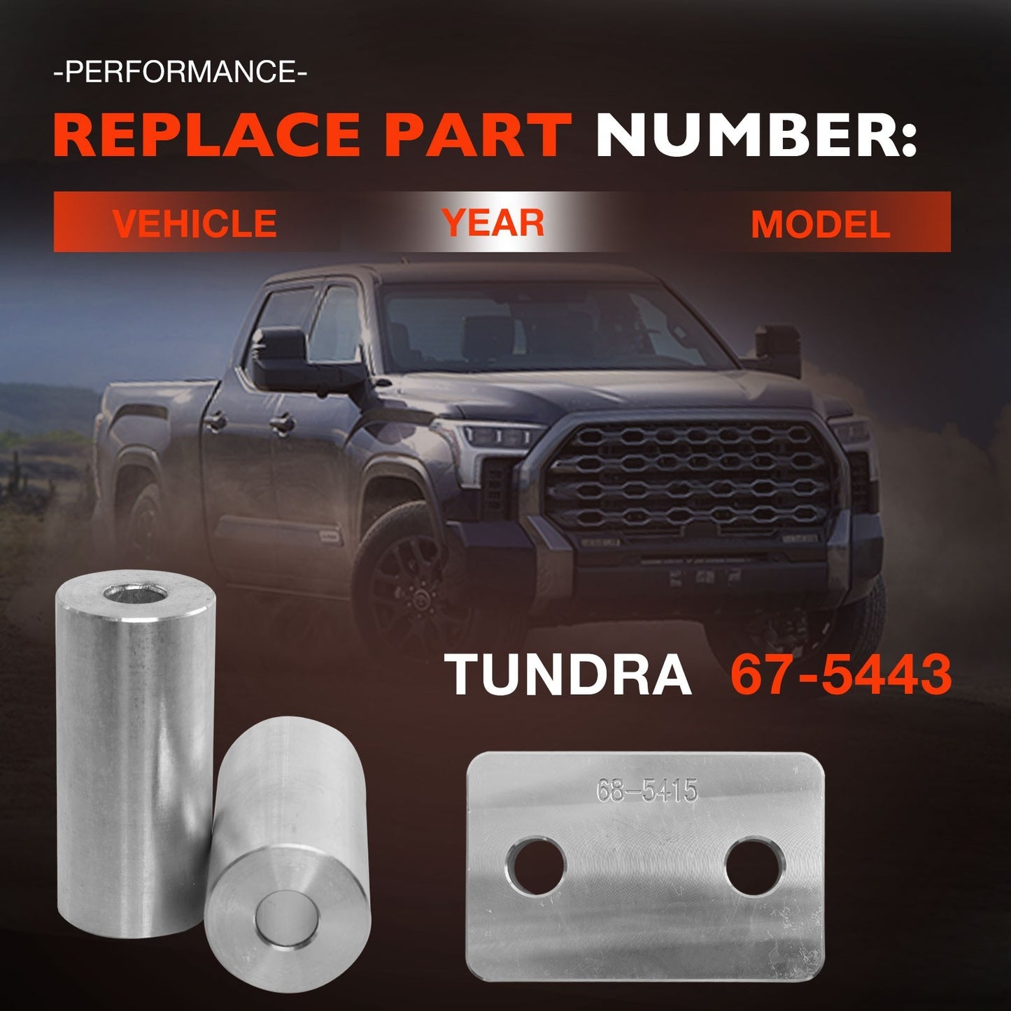 67-5443 Skid Plate Adapter Kit For Toyota Tundra TRD Pro 2007-2021 675443