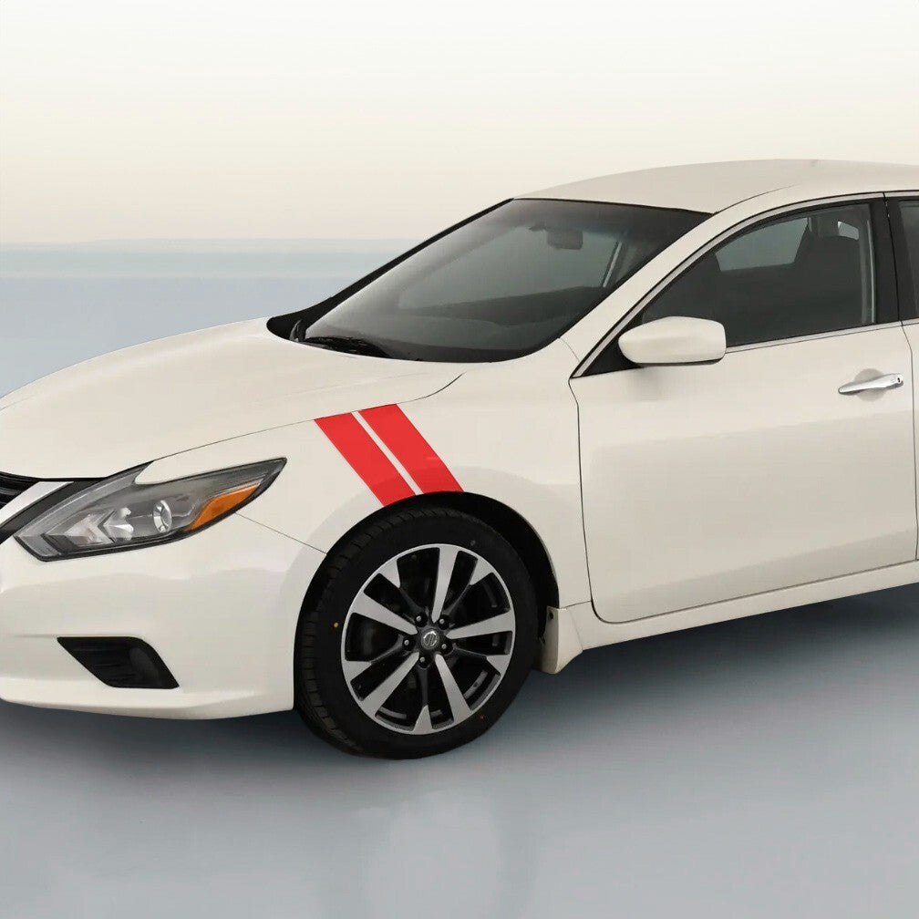 4" Dual Fender Stripe Hash Mark Stripe Decal Graphic Kit For Nissan Altima