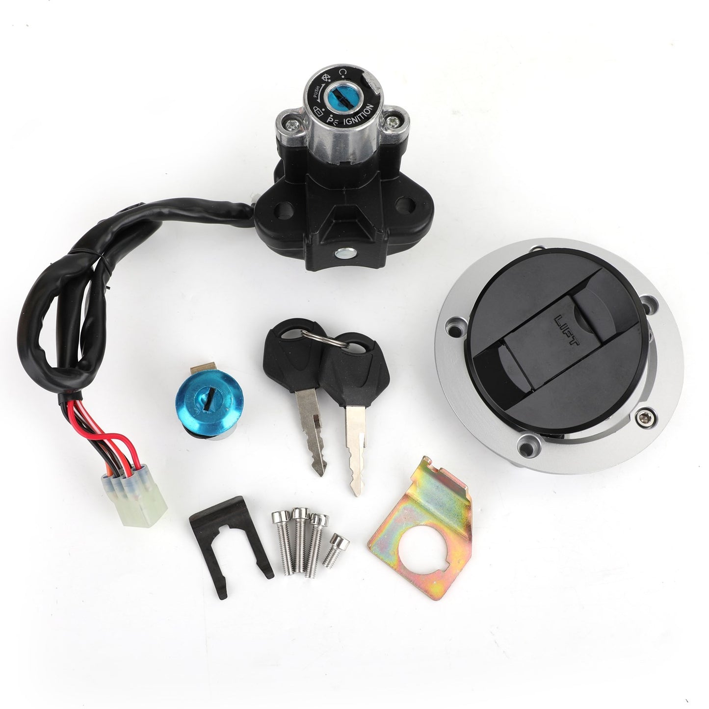 Igniton Key Switch Fuel Cap Seat Lock Set For Suzuki DL1000 V-Strom 1000 14-2015