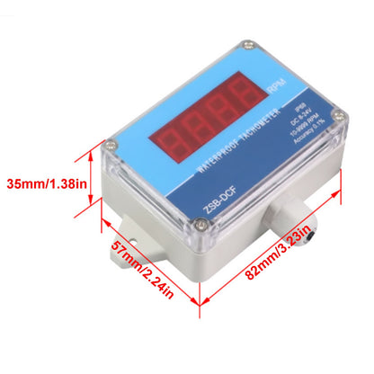 DC 8-24V Hall Tachometer Digital LED Motor Speed Meter Tester IP68 Waterproof