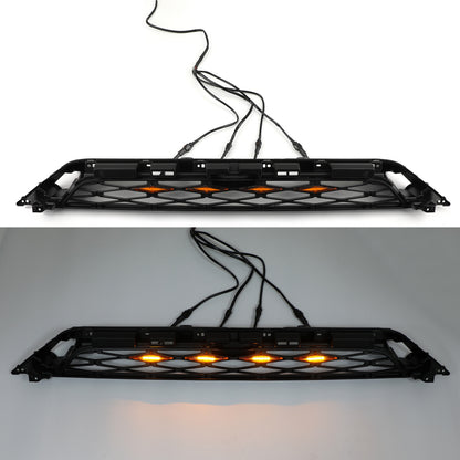 4PCS Plastic Car Grilles Grill LED Lights For Toyota 4Runner TRD Pro 2014-2019 S