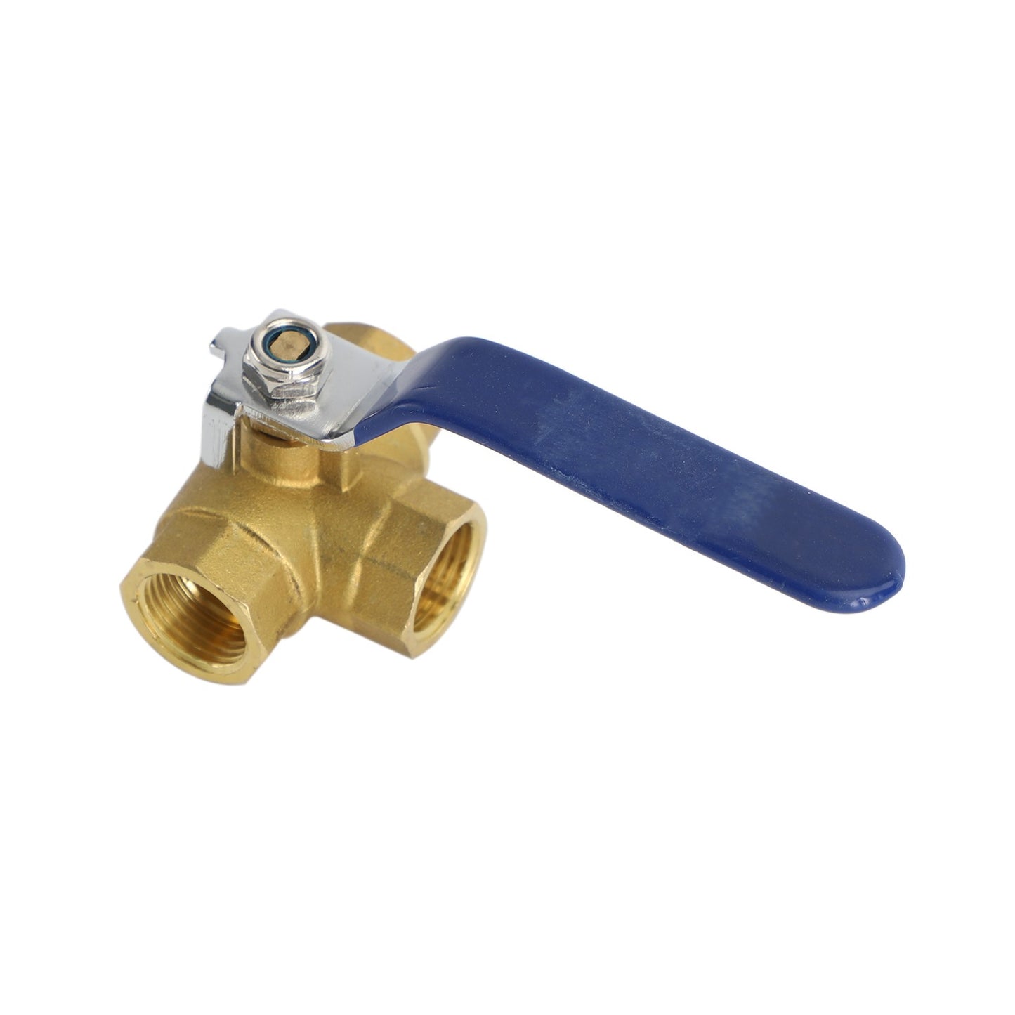 G1/2" 3 Way Ball Valve Three T Port Brass Female Type Fit For Water Oil And Gas