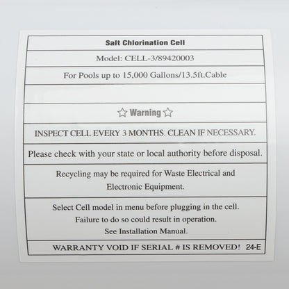 W3T-Cell-3 TurboCell Salt Chlorination Cell for Hayward up to 15000 Gallons
