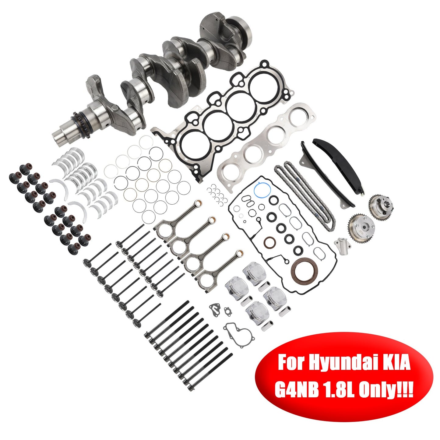 G4NB 1.8L Engine Overhaul Rebuilding Kit for Hyundai Elantra Mistra Kia Forte
