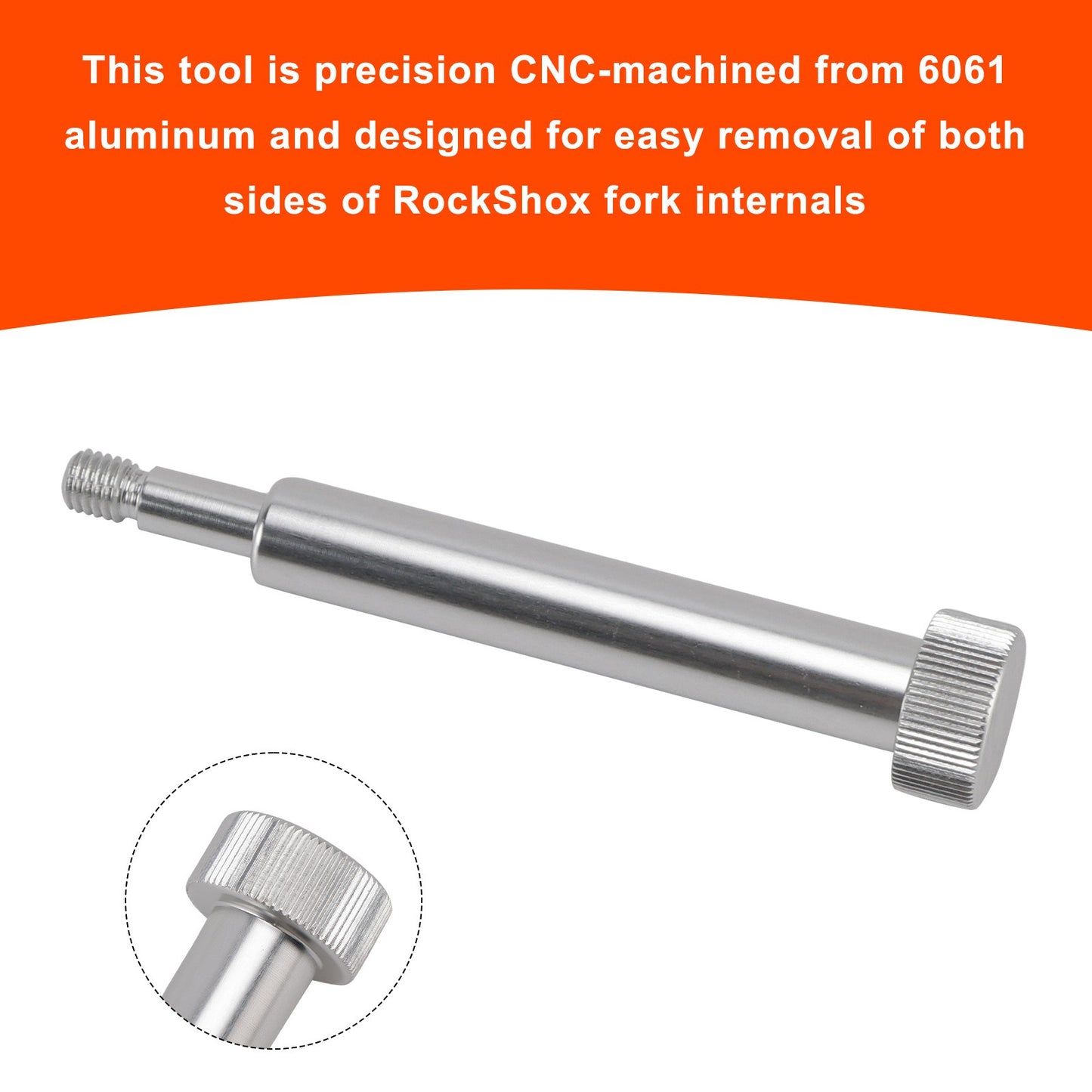 Fork Lower Leg Tool – Threaded Punch for Removing Spring/Damper Side (Rockshox)