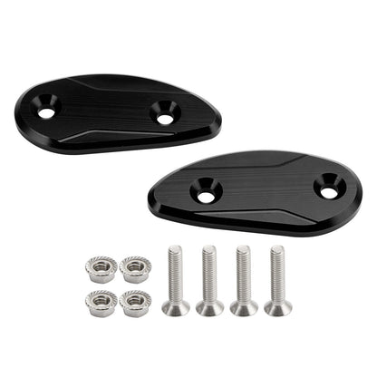 CNC Black Mirror Block Off Plates For Honda CBR 1000 RR CBR1000RR 2008-2023