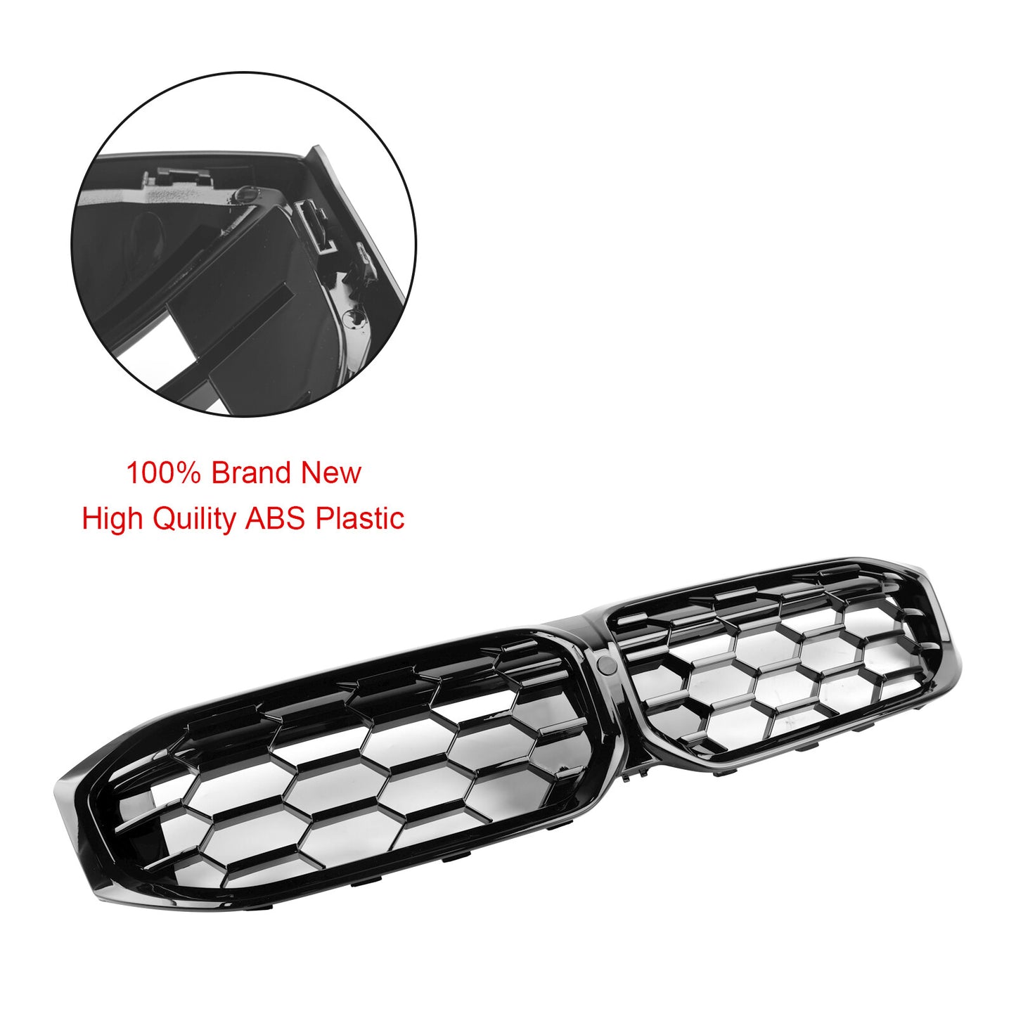 Gloss Black Front Kidney Grill Grille fit BMW G20 320i 330i M340i 2023-2024