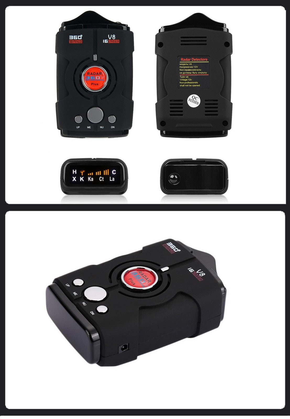 V8 Car Mobile Radar Speed Detector Mobile Speed Detection English Russian Switch