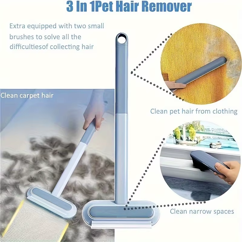 Pet Hair Removal Tool 4 in 1 Reusable Washable Lint Brush for Cat and Dog Hair