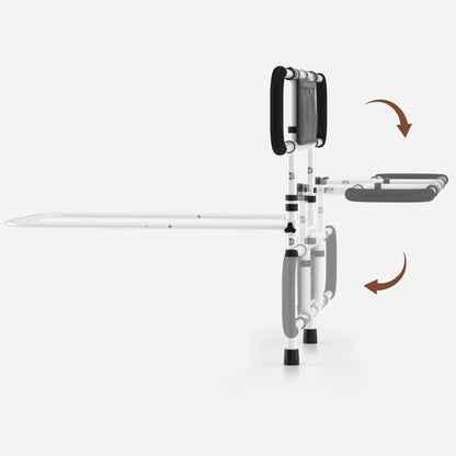 Foldable Bedside Handrail Mobility Aid Guard – No Drill Safety Support Rail