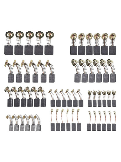 60Pcs 10 Sizes Electric Motor Carbon Brushes Replacement For Power Tool