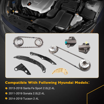 2.4L Timing Chain Kit w/ VVT Gear For Hyundai Sonata Tucson Kia Optima Sorento