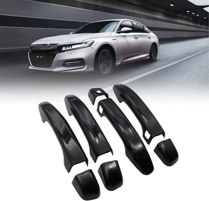 For 2018-2022 Honda Accord GLOSS BLACK Door Handle Covers WITH Front Smartkey