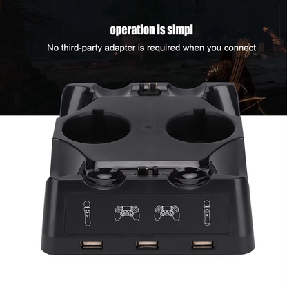 4in1 Controller Charger Dock Quick Charging Station Stand For PS4 / MOVE /PS4 VR