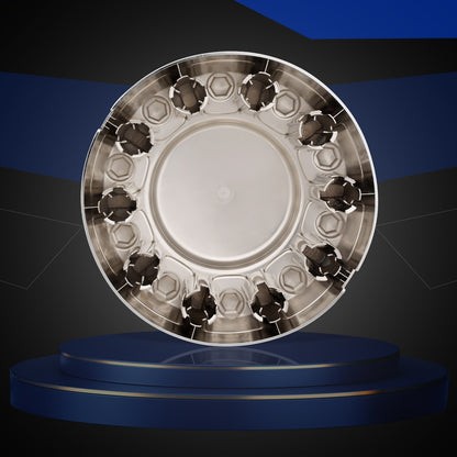2X Chrome Front Wheel Center Hub Cap Cover For 2019-21 Ram 4500 5500 6PG03SZ0AB