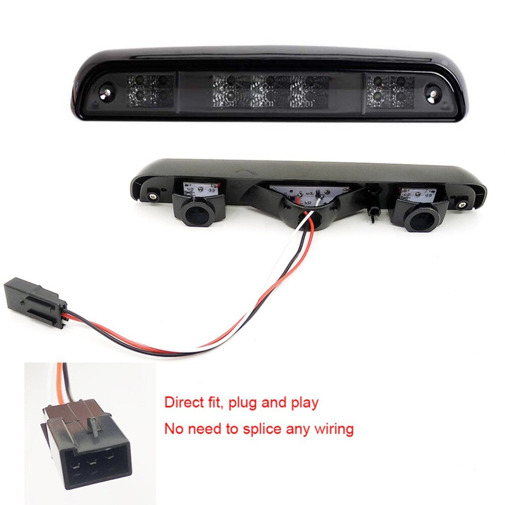 LED Rear Cargo 3rd Third Brake Light Lamp For 92-96 Ford F150 F250 BRONCO Smoke