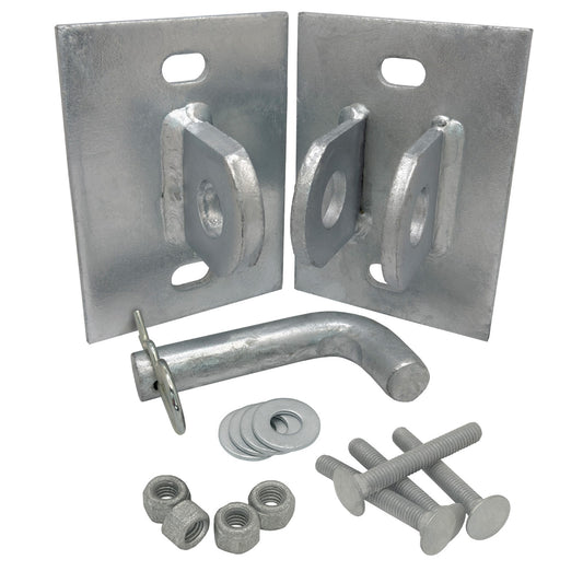 Solid Spare Floating/Stationary Dock Connector Hinge Kit, Male & Female T-Style Brackets (1)