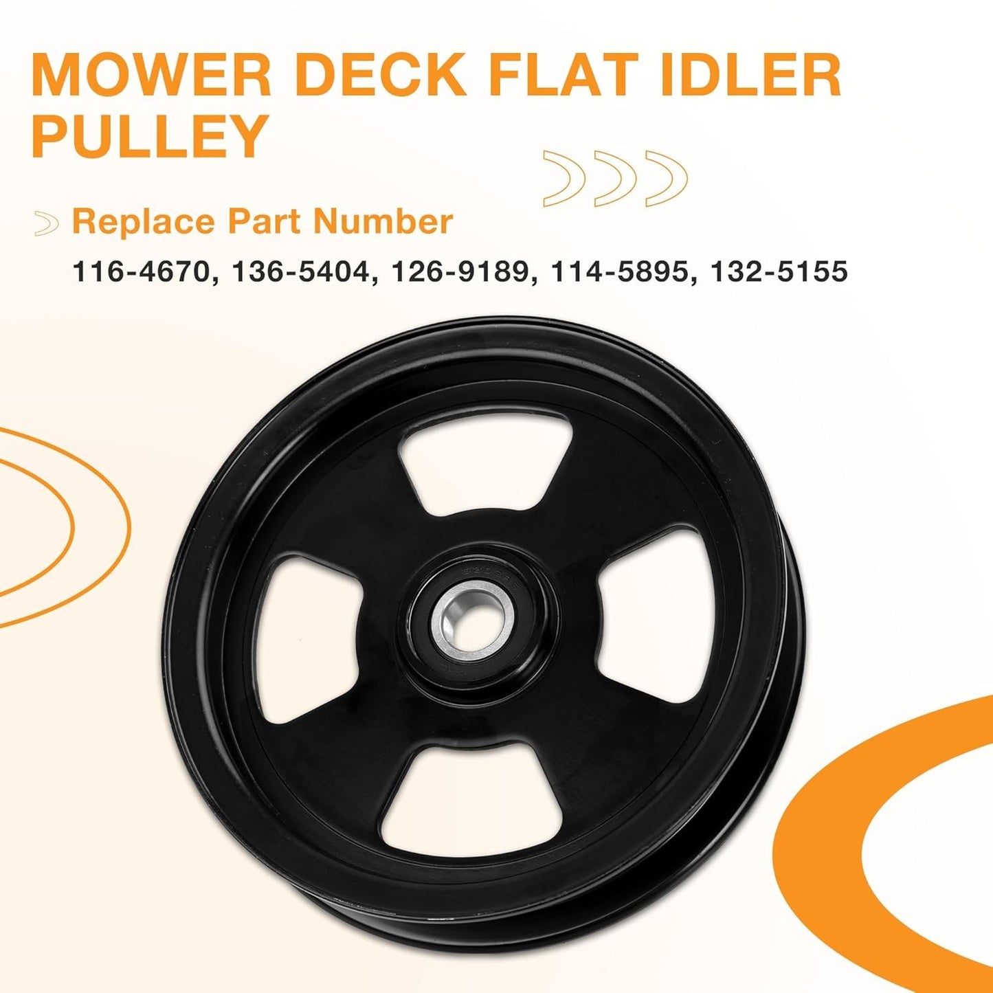 Mower Deck Flat Idler Pulley For Exmark Lazer Z Radius Toro 136-5404 114-5895