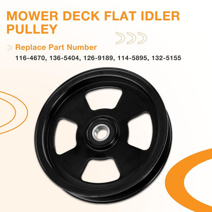Mower Deck Flat Idler Pulley For Exmark Lazer Z Radius Toro 136-5404 114-5895