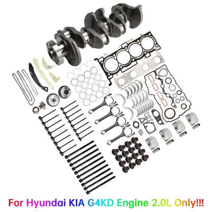 G4KD 2.0L Engine Overhaul Rebuild Kit Crankshaft Rods Timing Kit for Hyundai KIA