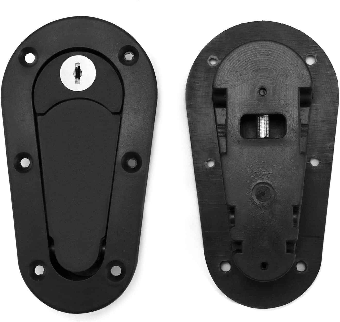 Quick Release Hood Pin Locking Latch Kit BLACK - Universal Fit