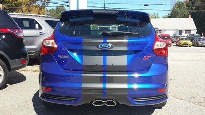 8" VINYL RALLY STRIPES RACING STRIPE KIT HOOD TRUNK ROOF BUMPERS For FORD FOCUS