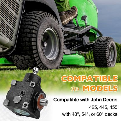 AM143310 Mower Gear Case Gearbox For John Deere 425 445 455 w/ 48" 54" 60" Decks