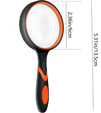 3 Pack Magnifying Glass 10X Handheld Reading Magnifier 50MM For Seniors and Kids